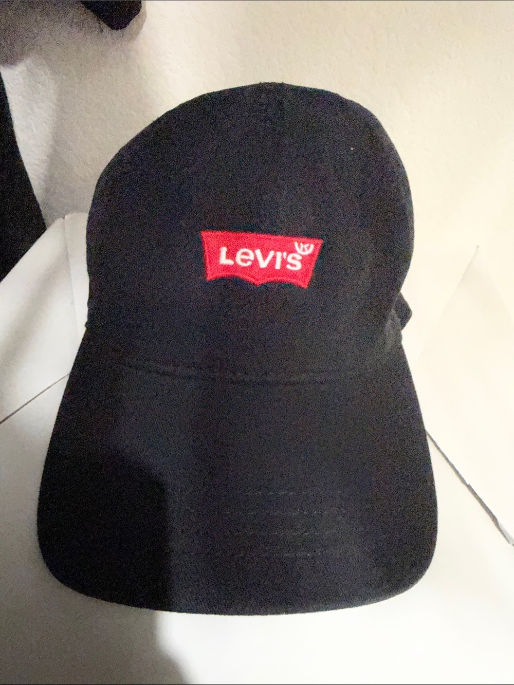 Levi's Black Cap with Red Patch Logo